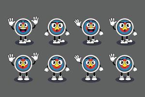 illustratie vector grafisch tekenfilm karakter van schattig mascotte boogschieten doelwit met houding. geschikt voor kinderen boek illustratie en element ontwerp