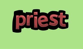 priester schrijven vector ontwerp Aan een groen achtergrond