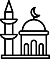 minaret lijn icoon vector