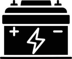 batterij glyph-pictogram vector