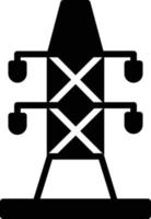 elektrische toren glyph icon vector