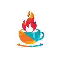 heet koffie vector logo ontwerp sjabloon.