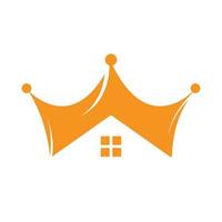 huis koning vector logo ontwerp.