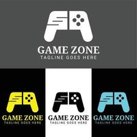 spel zone gaming logo sjabloon vector