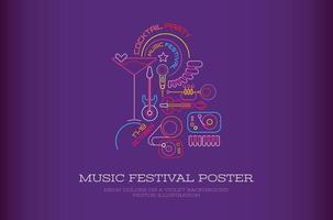 muziekfestival posterontwerp vector