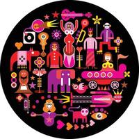 carnaval ronde vorm vector illustratie