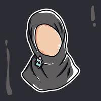 baby vrouw moslim schattig vlak illustratie vector