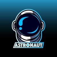 astronaut hoofd esport logo mascotte vector illustratie