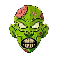 zombie hoofd mascotte logo ontwerp vector