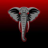 olifant hoofd mascotte logo ontwerp vector