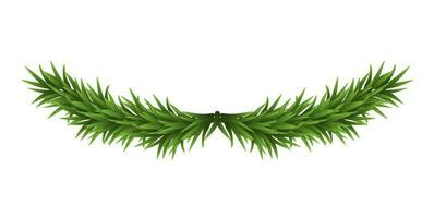groen Kerstmis guirlande. vrolijk Kerstmis krans met Spar takken geïsoleerd Aan wit achtergrond. vector decoratie ontwerp