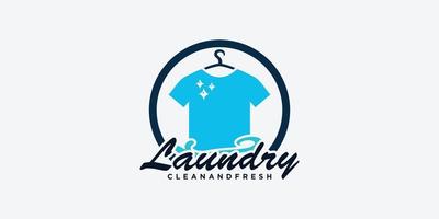 wasserij het wassen machine logo met creatief concept voor u wasserij zakenmensen icoon vector