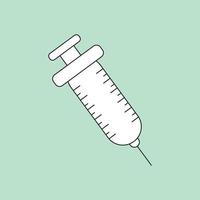 medisch uitrusting injectie gereedschap voor Gezondheid vaccin injecteren naald- vector illustratie