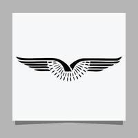 vector zwart adelaar Aan wit papier is perfect voor logo's, illustraties, spandoeken, flyers, achtergronden