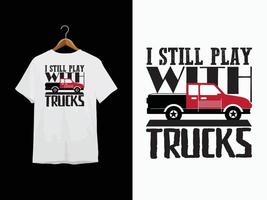 vrachtauto t-shirt ontwerp vector