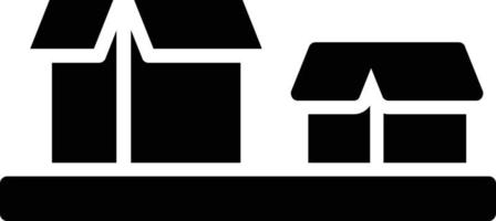 pakketten glyph-pictogram vector