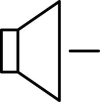 volume omlaag lijnpictogram vector