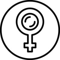 vrouw geslacht symbool lijn icoon vector