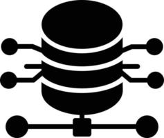 glyph-pictogram voor database vector