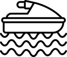 jetski lijn icoon vector