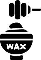 wax glyph icoon vector