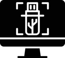 usb glyph-pictogram vector