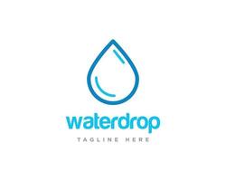 water laten vallen logo ontwerp vector sjabloon