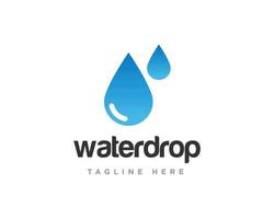 water laten vallen logo ontwerp vector sjabloon