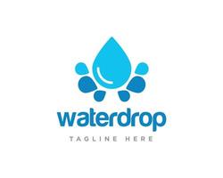 water laten vallen logo ontwerp vector sjabloon