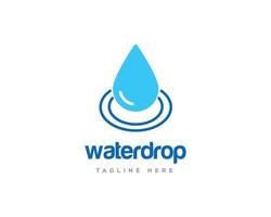 water laten vallen logo ontwerp vector sjabloon