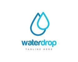 water laten vallen logo ontwerp vector sjabloon
