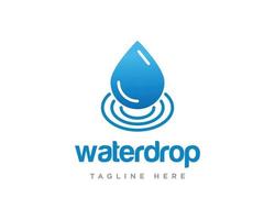 water laten vallen logo ontwerp vector sjabloon