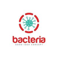 bacterie logo ontwerp vector sjabloon