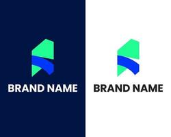 brief r modern Mark logo ontwerp sjabloon vector