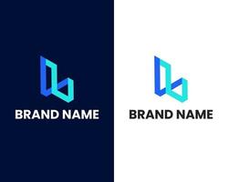 brief l en m Mark modern logo ontwerp sjabloon vector