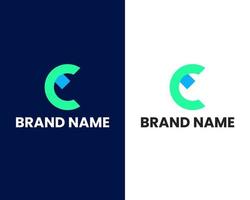 brief c en e Mark modern logo ontwerp sjabloon vector