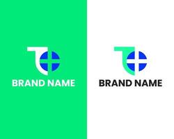 brief t en O Mark modern logo ontwerp sjabloon vector