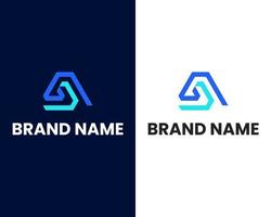 brief een en s Mark modern logo ontwerp sjabloon vector