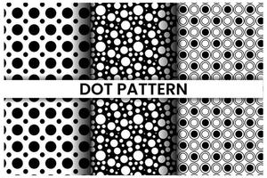 reeks van vector naadloos en herhalen patroon. polka dots achtergrond
