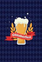 oktoberfeest vector vakantie kaart Internationale Duitse bier festival in München - illustratie