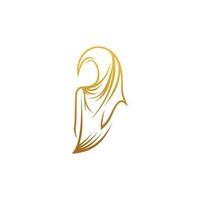 schoonheid hijab logo ontwerpen vector muslimah mode logo sjabloon