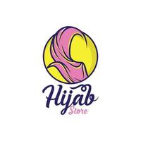 schoonheid hijab logo ontwerpen vector muslimah mode logo sjabloon