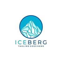 ijsberg logo ontwerp vectorillustratie vector