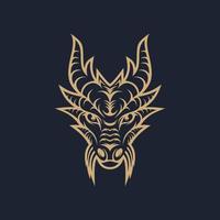 draak mascotte logo ontwerp vector sjabloon