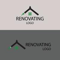 uniek renoveren logo vector ontwerp