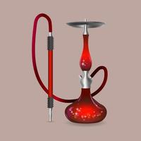 rood gestileerde hookah vector