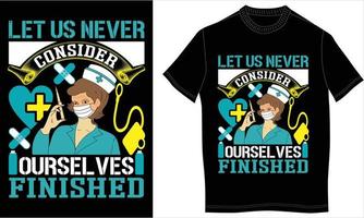 verpleegster t-shirt ontwerp vector