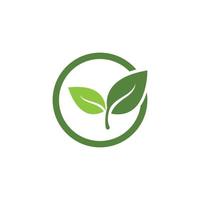 groen blad logo sjabloon vector pictogram