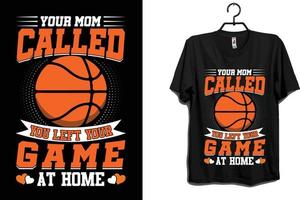 leven is beter met basketbal t-shirt vector