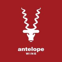 antilope wijn logo vector